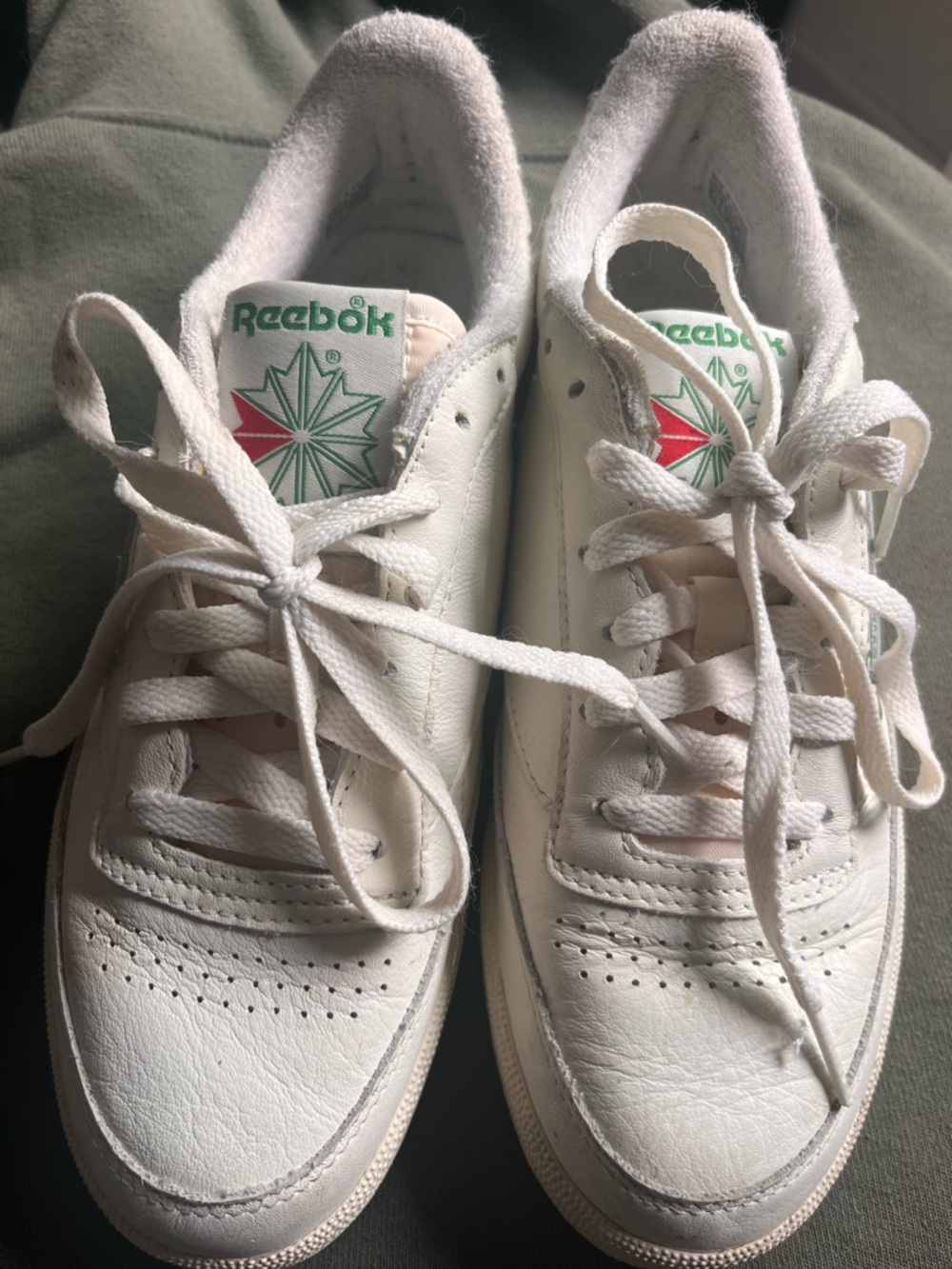 Reebok Club C 85 Vintage Shoes White Leather Sneakers 80s court classic 8.5W